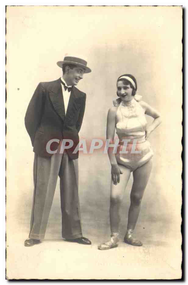 Chanteur et danseuse — Melraco et Miss Engel — carte postale