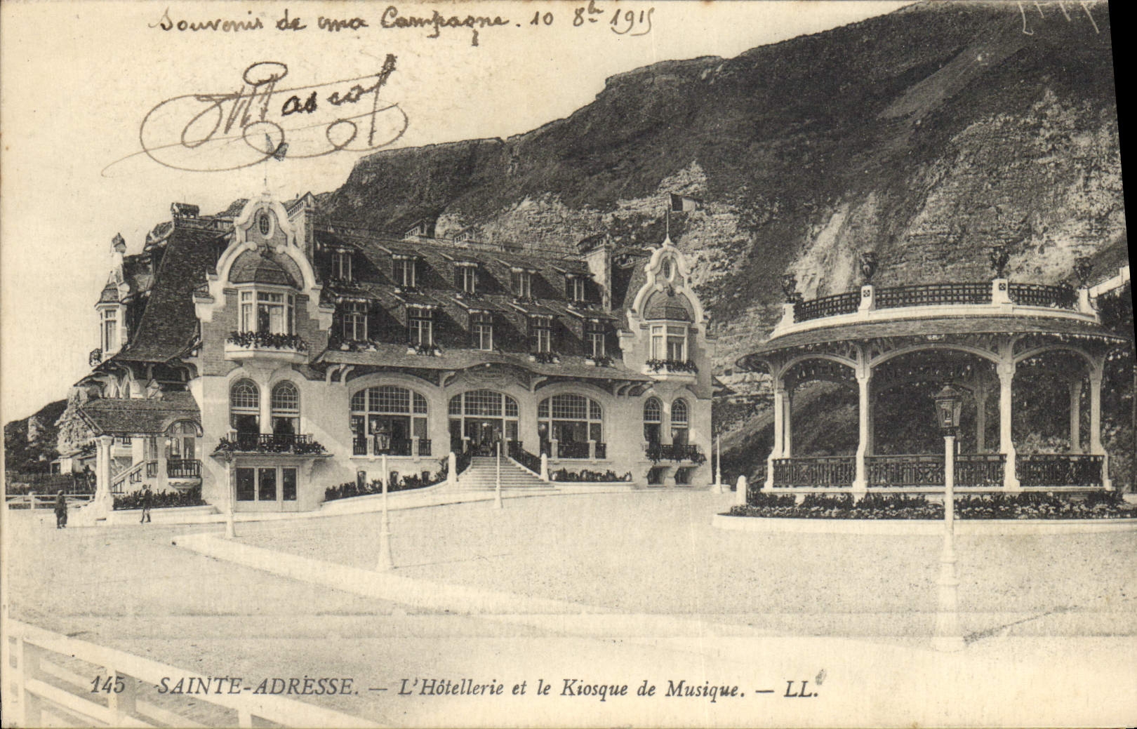 CPA Sainte Adresse L'Hotellerie et le Kiosque a musique