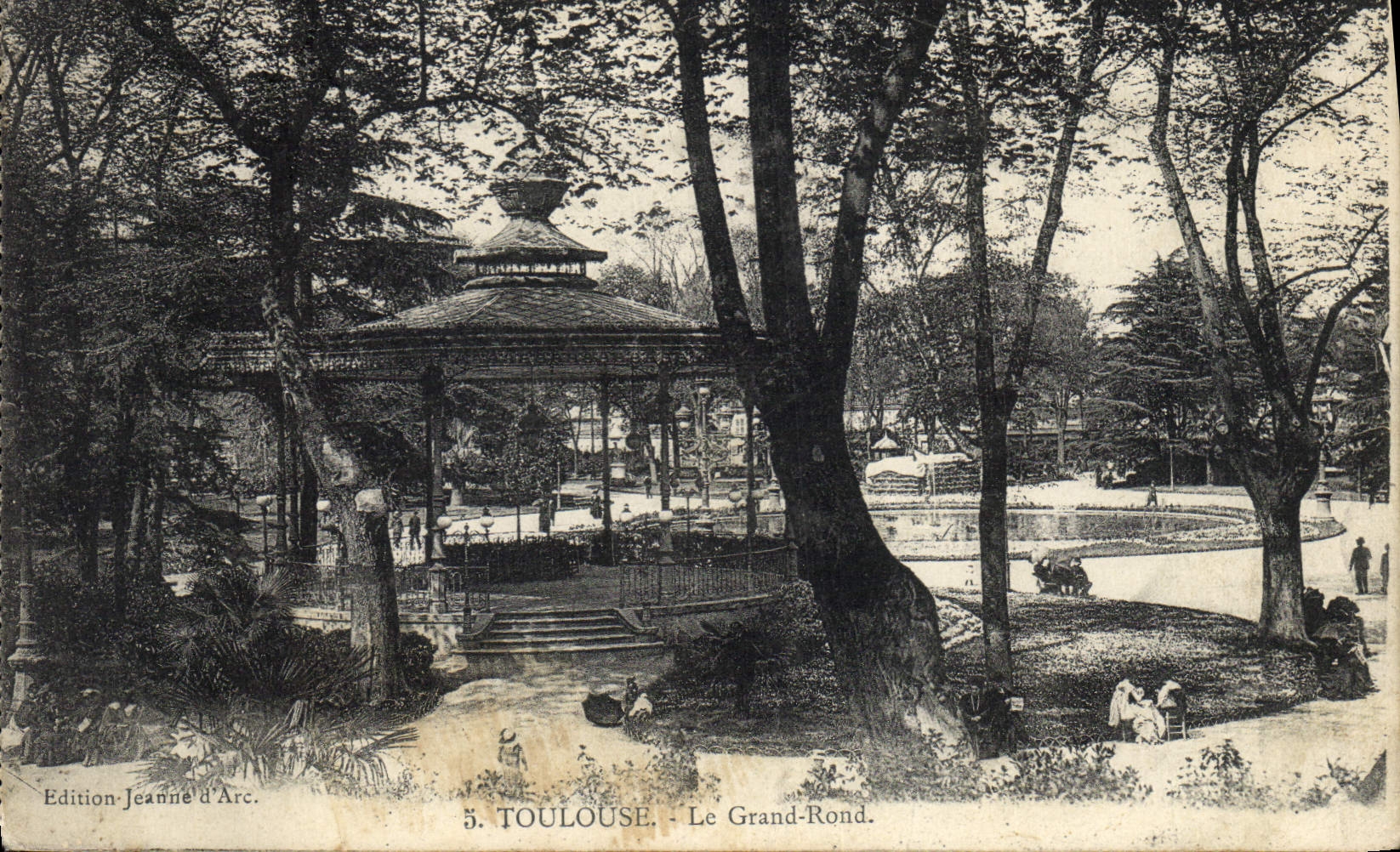 CPA Kiosque Toulouse Le Grand Rond