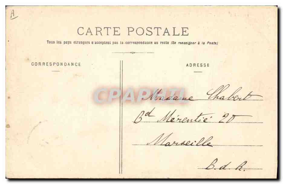 CPA Kiosque de la musique Hyeres — Verso