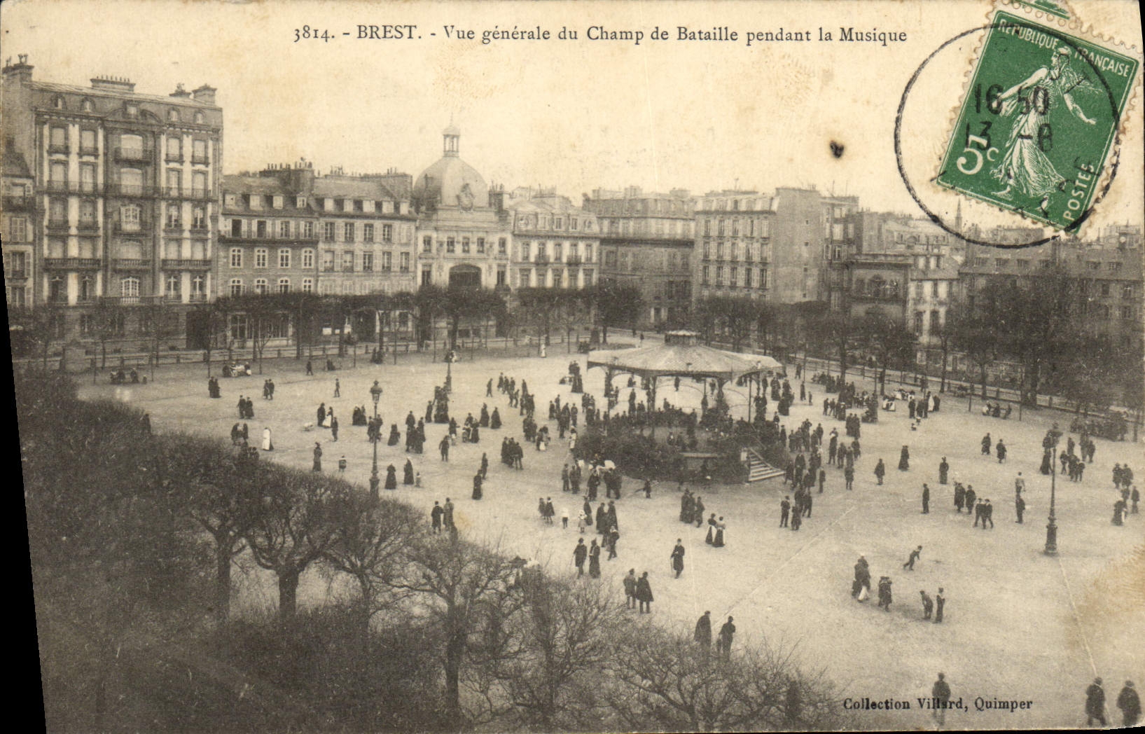Brest - Vue générale du Champ de Bataille pendant la Musique — Collection Villard, Quimper