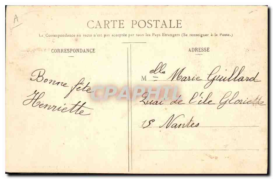 Brest - Vue générale du Champ de Bataille pendant la Musique — Collection Villard, Quimper — Verso