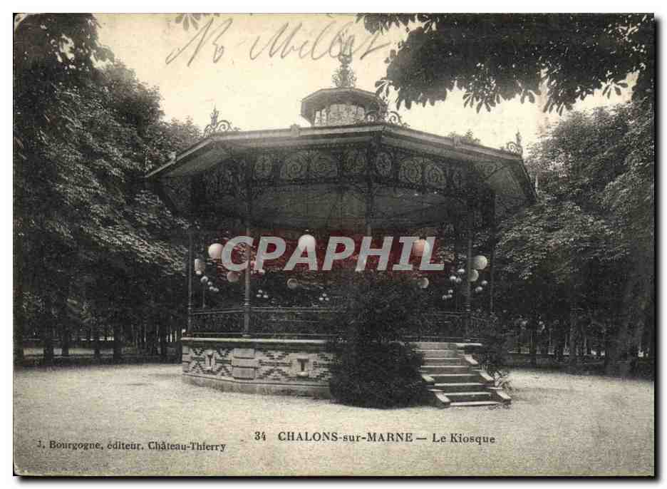 CPA Kiosque Chalons sur Marne