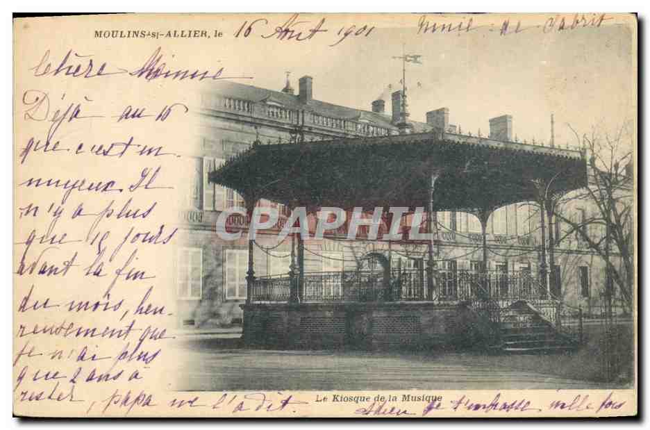 CPA Kiosque de la musique Moulins sur Allier 