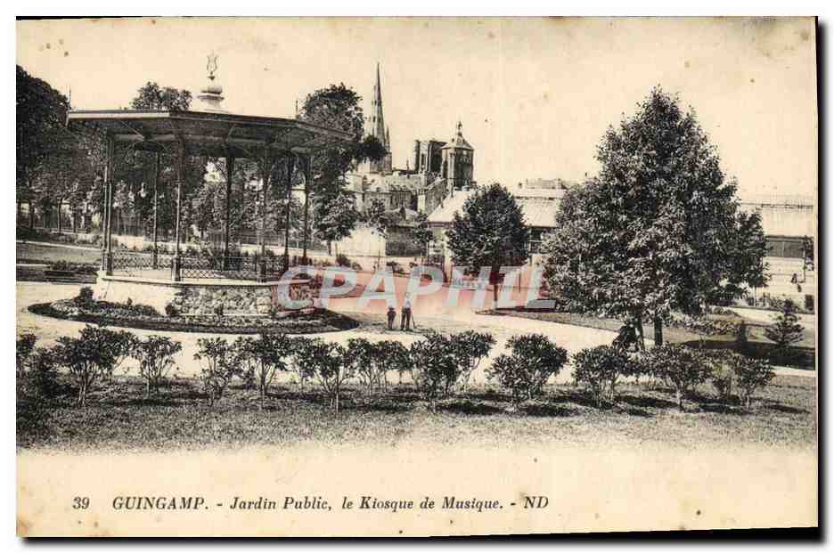 CPA Kiosque de musique Jardin Public Guingamp