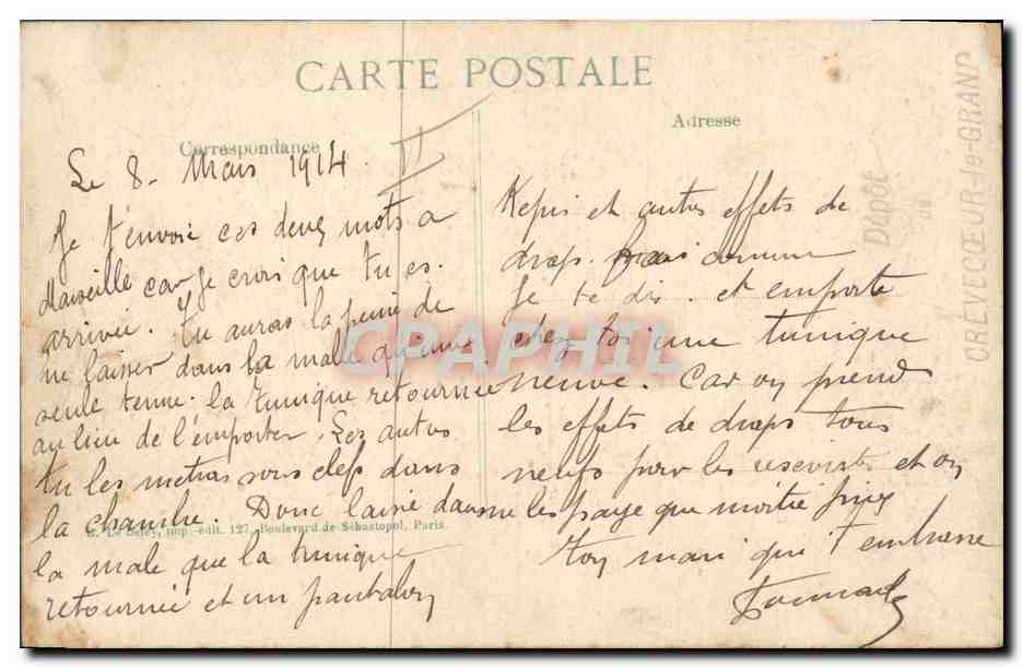 CPA Militaria Le General Joffre donnant des instructions  — Rückseite