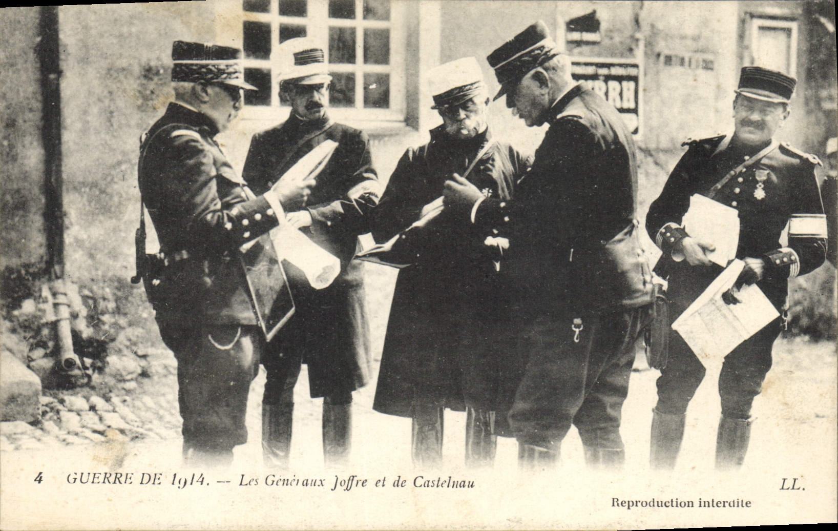 Guerre de 1914 — Les Généraux Joffre et de Castelnau — Éditeur LL.