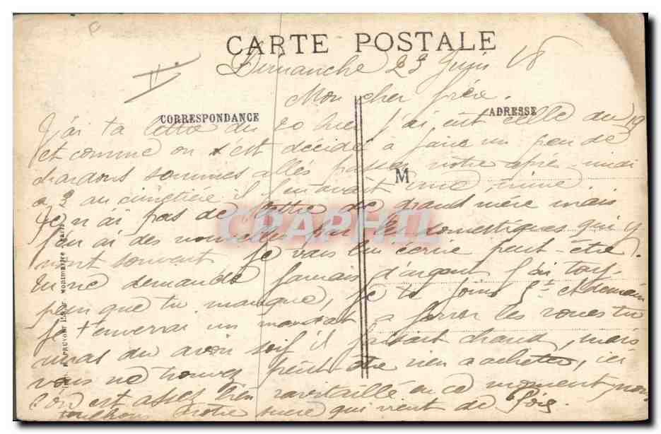 CPA Militaria Les generaux Joffre et Maunoury sur le front  — Rückseite