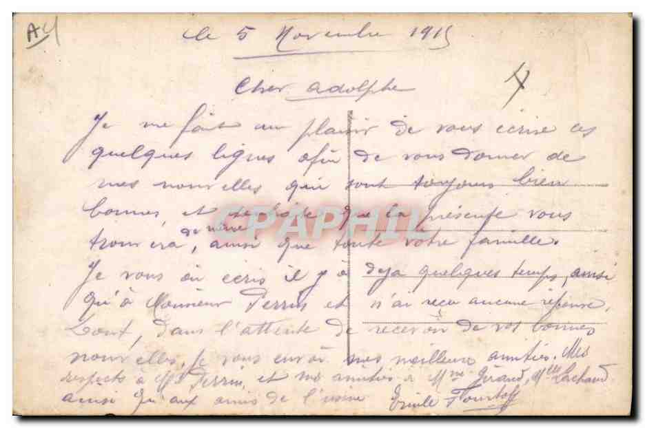Nos chefs — Général de Castelnau, Général Joffre, Général Pau — éditeur J.K. n° 9333 — Verso