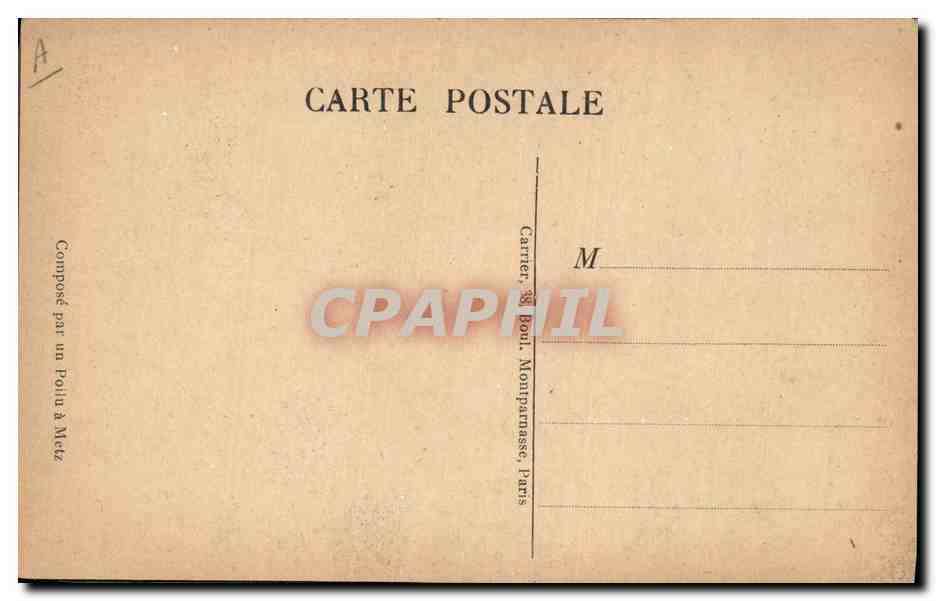 Deux portraits de chefs d'État français — G. Clémenceau et un autre homme — sous drapeau tricolore — éditeur : Cartier, 38 boulevard Monpoumousse, Paris — Reverso