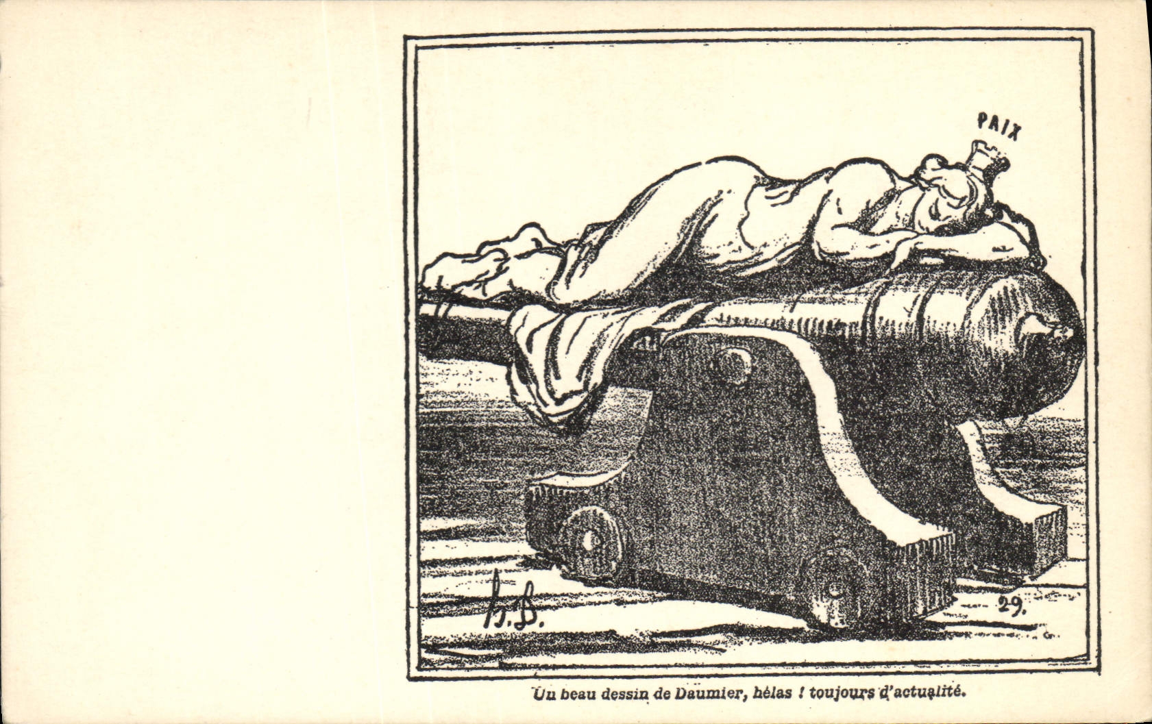 CPA Militaria Un beau dessin de Daumier Canon 