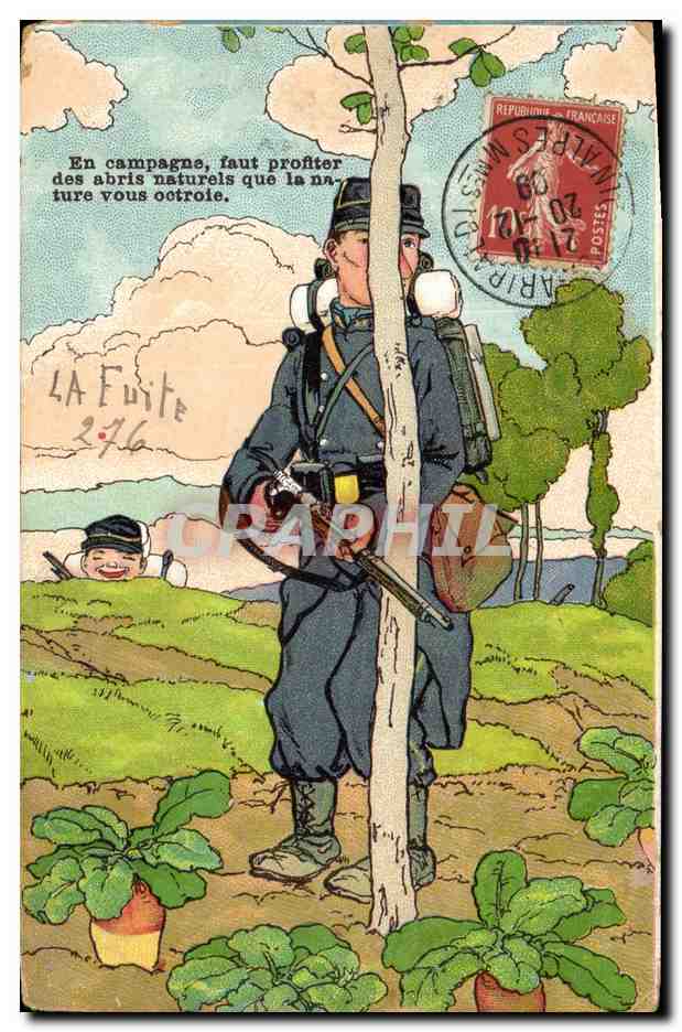 CPA Militaria En campagne 