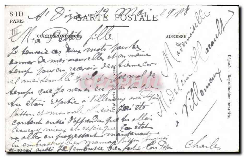 CPA Militaria T'es pa content frere  — Verso
