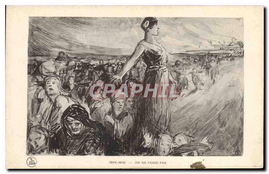 CPA Militaria Marianne On ne passe pas 