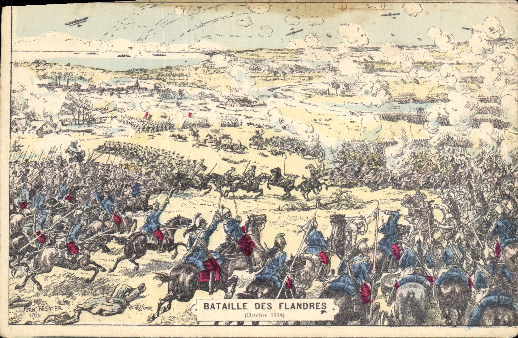 CPA Militaria Bataille des Flandres 