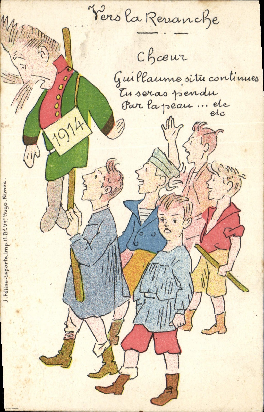 CPA Militaria Vers la Revanche Enfants 