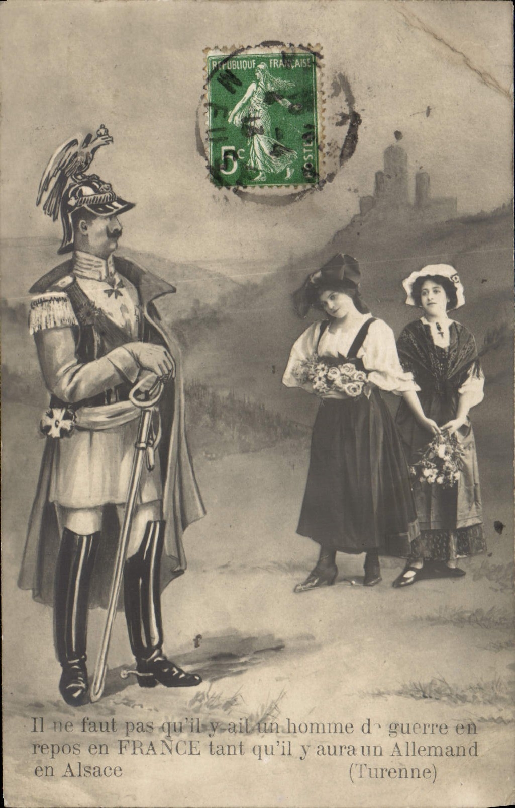 CPA Militaria Enfants Alsace 