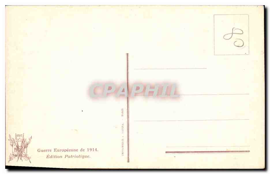 CPA Militaria La Lettre du Pape Benoit XV a Guillaume  — Verso