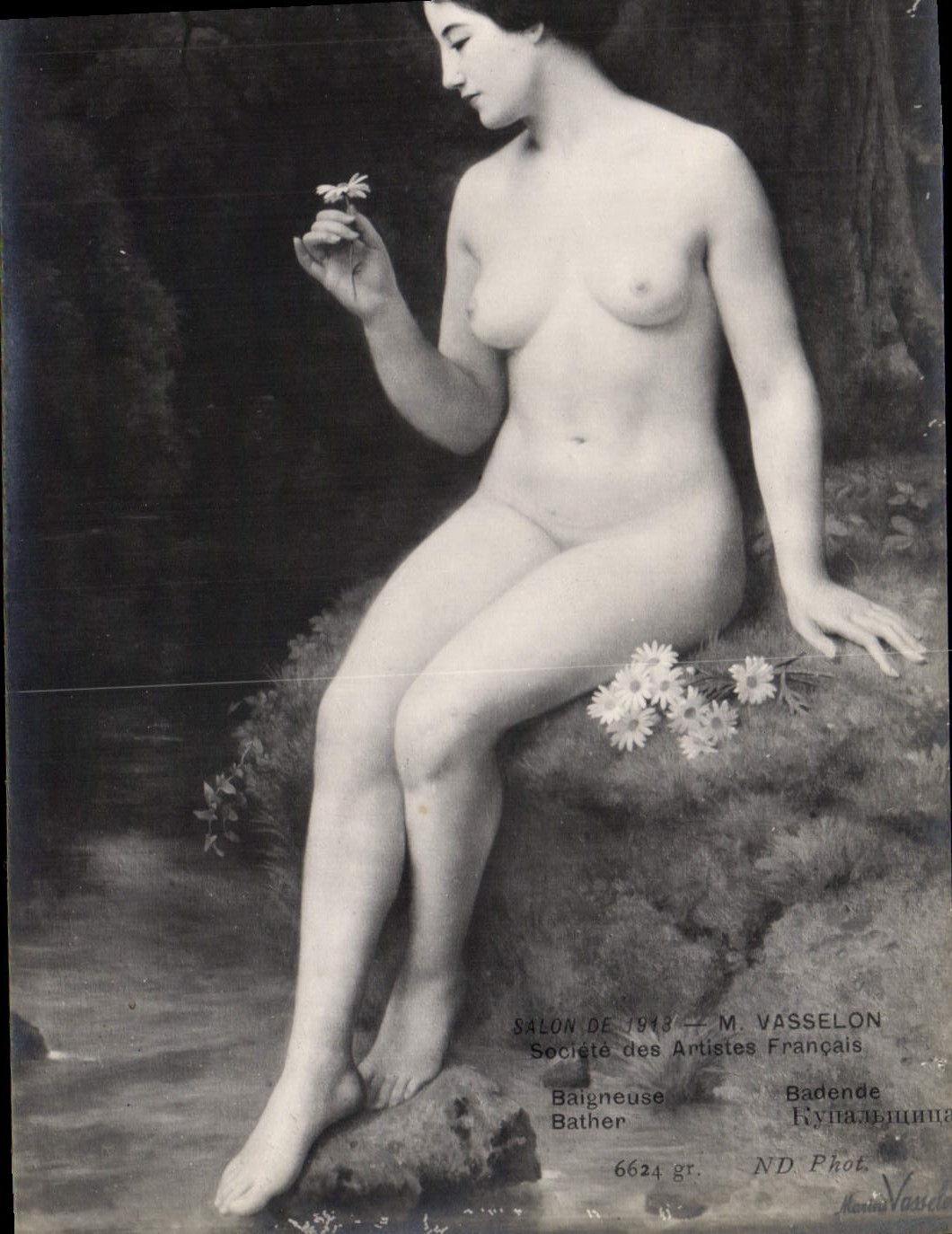 CPA Erotique Salon 1912 Vasselon Baigneuse 