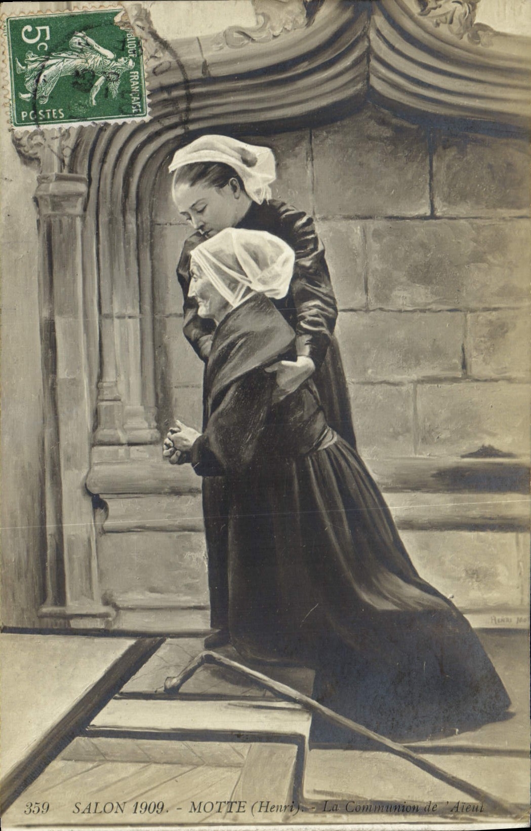 CPA Salon de 1909 Motte La communion de l'aieul 