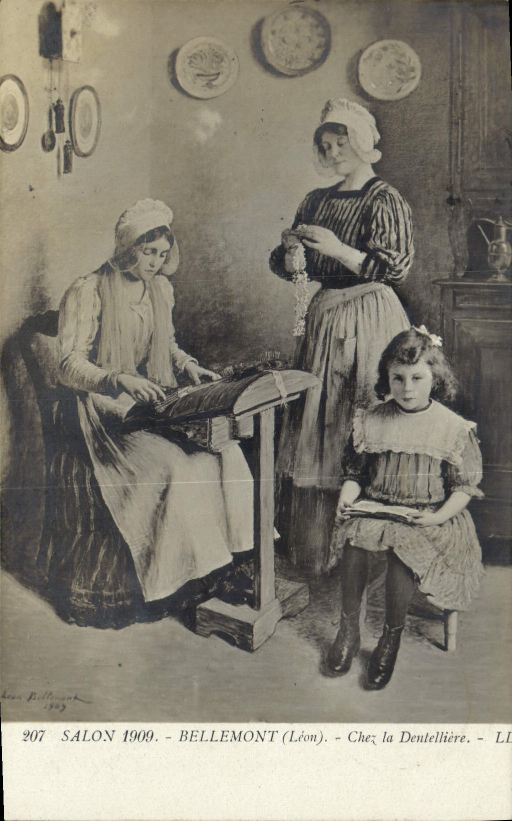CPA Salon 1909 Bellemont Chez la dentelliere 