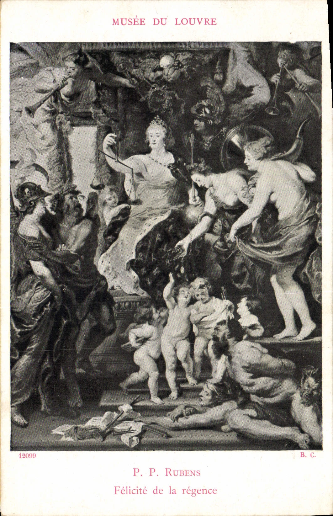 CPA Paris Musee du Louvre Rubens Felicite de la Regence 