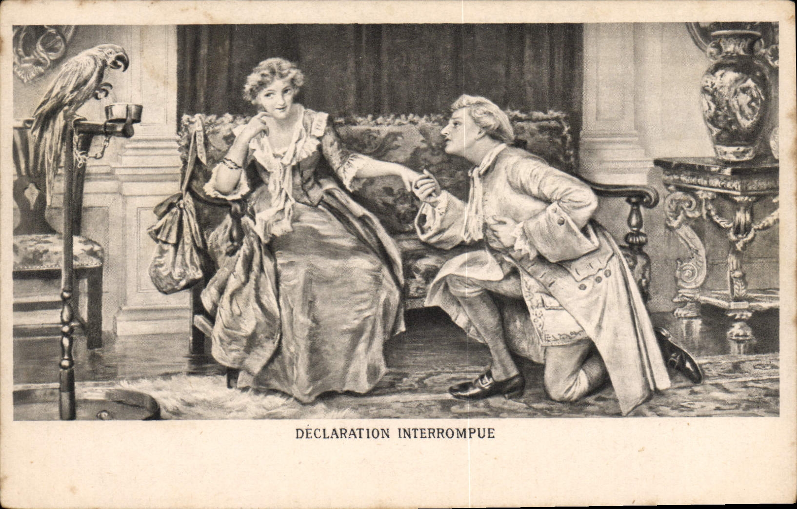 Déclaration interrompue — scène de romance — éditeur non visible
