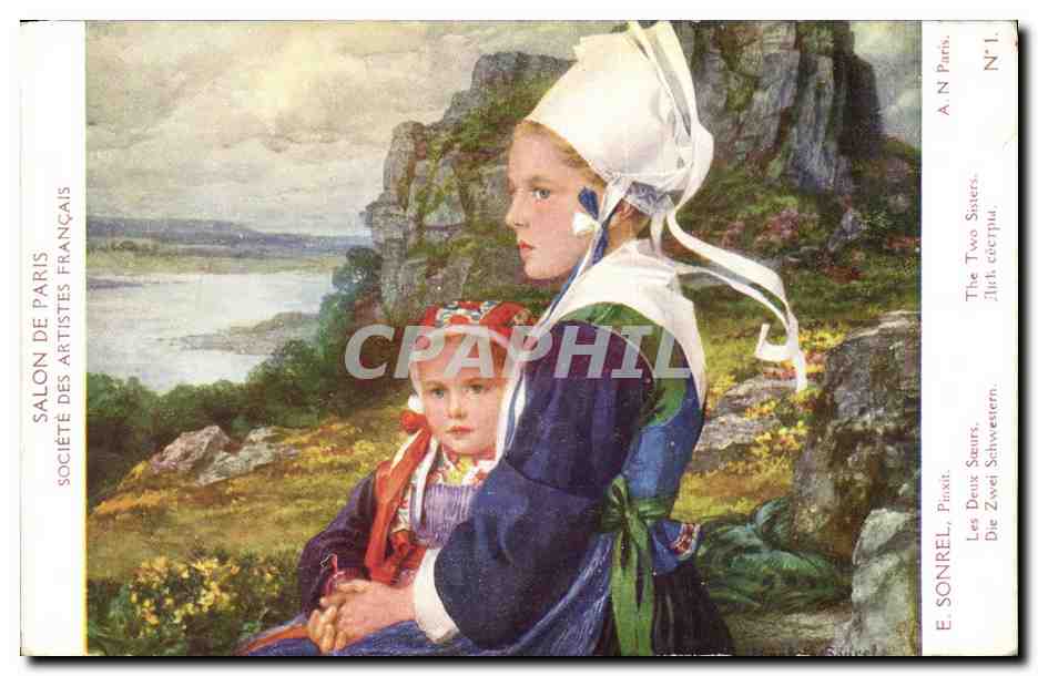 CPA Sonrel Les deux soeurs Bretagne 