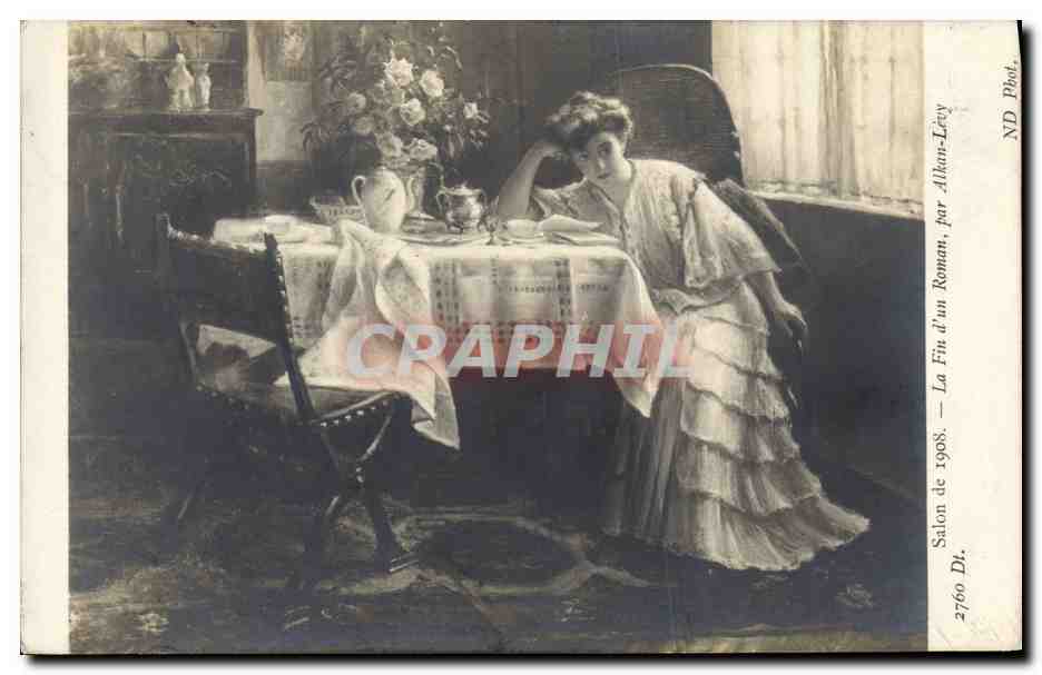 CPA Salon de 1908 La fin d'un roman Alkan Levy 