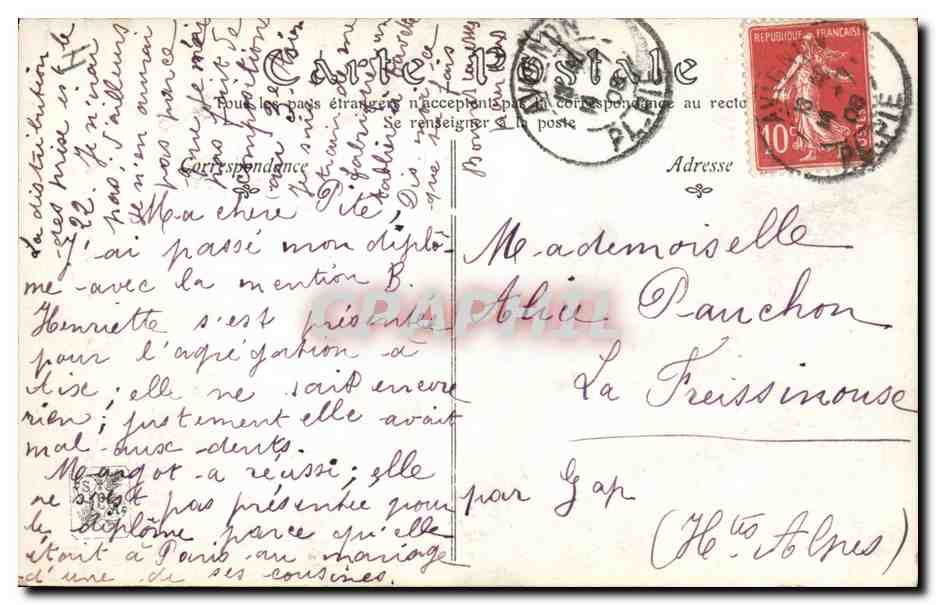 CPA Salon de 1908 La fin d'un roman Alkan Levy  — Verso
