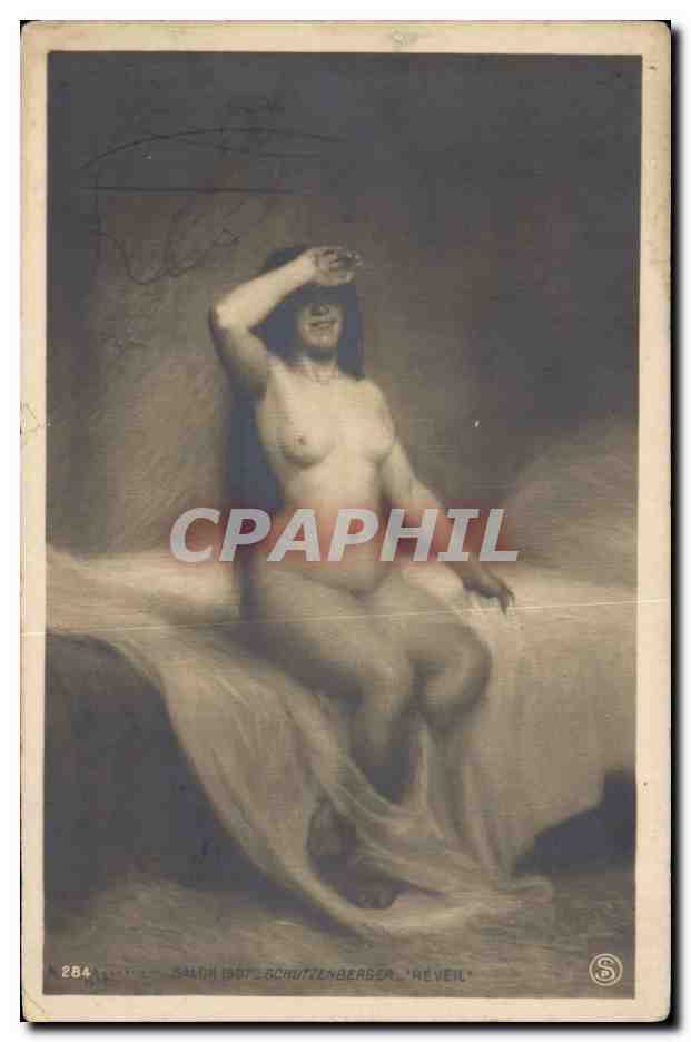 CPA Erotique Salon 1907 Schutzenberger Reveil