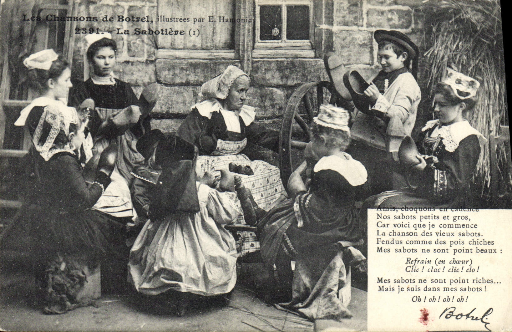 CPA Folklore Botrel Les chansons de Botrel illustrees La sabotiere 