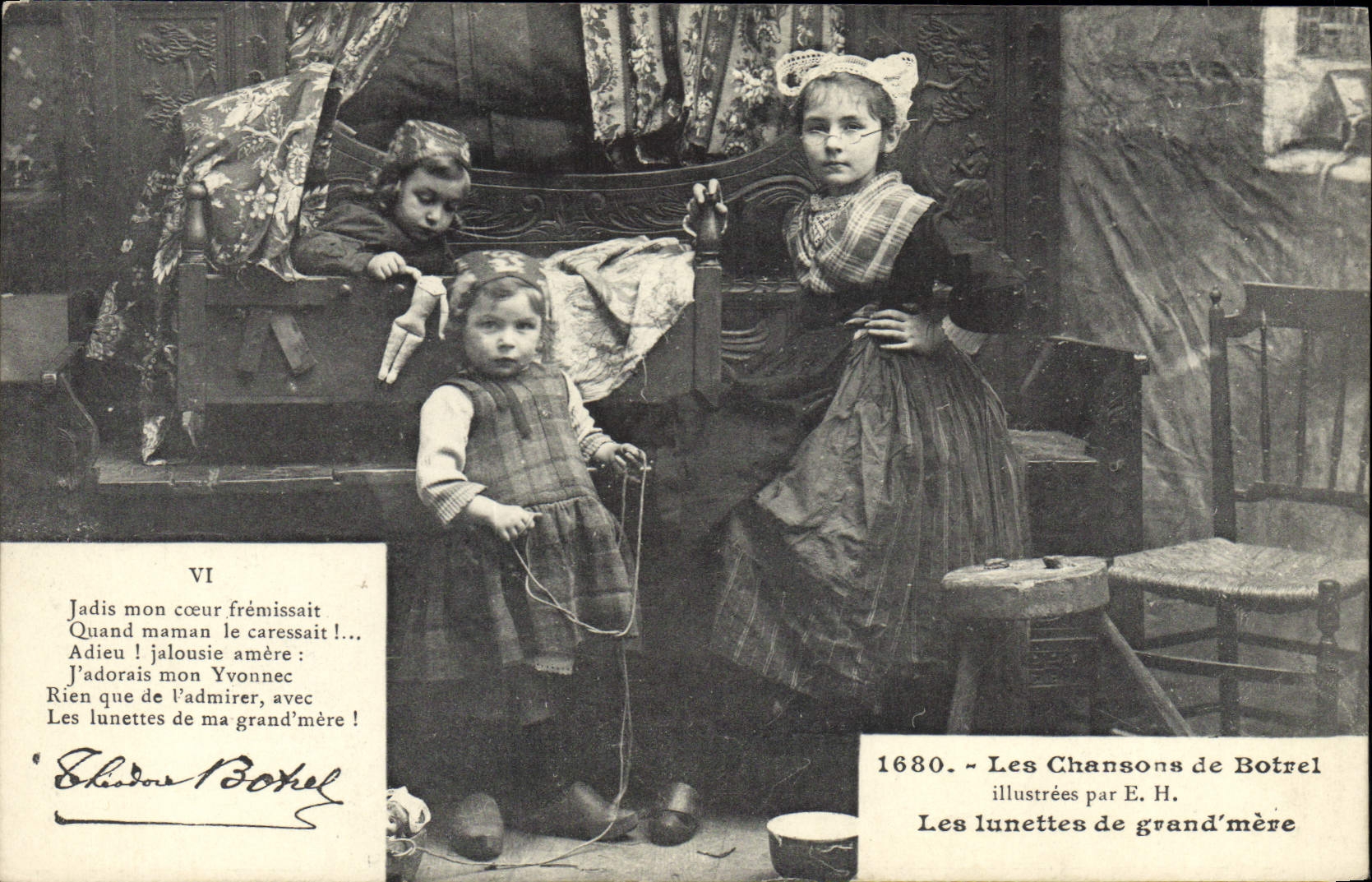 CPA Folklore Botrel Les chansons de Botrel illustrees Les lunettes de grand mere 