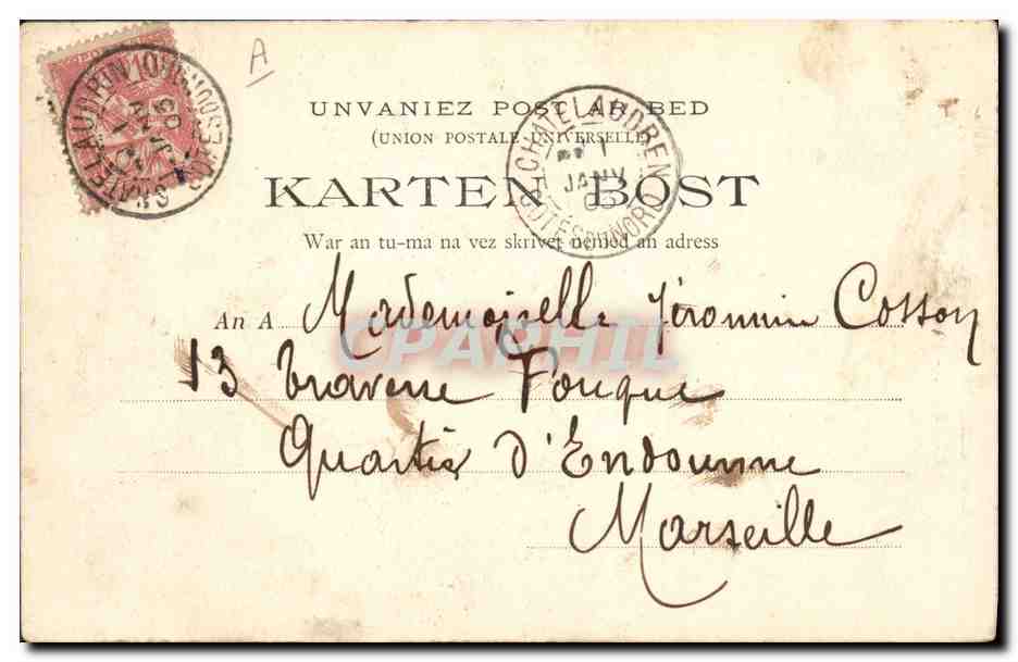 CPA Folklore Les coiffes bretonnes Paimpolaise  — Verso