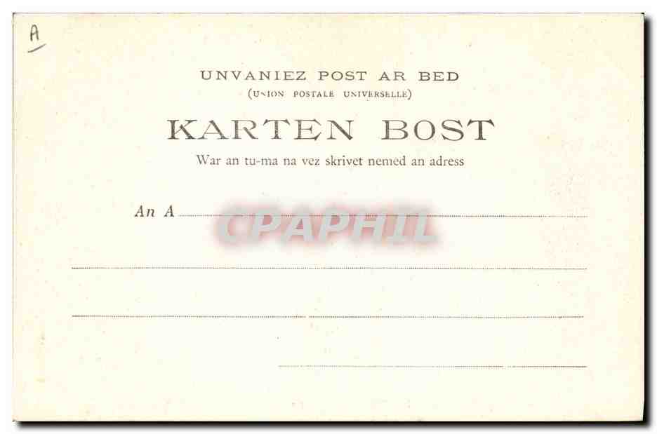 CPA Folklore Botrel Bretagne Les chansons de Botrel illustrees La fille a marier  — Verso