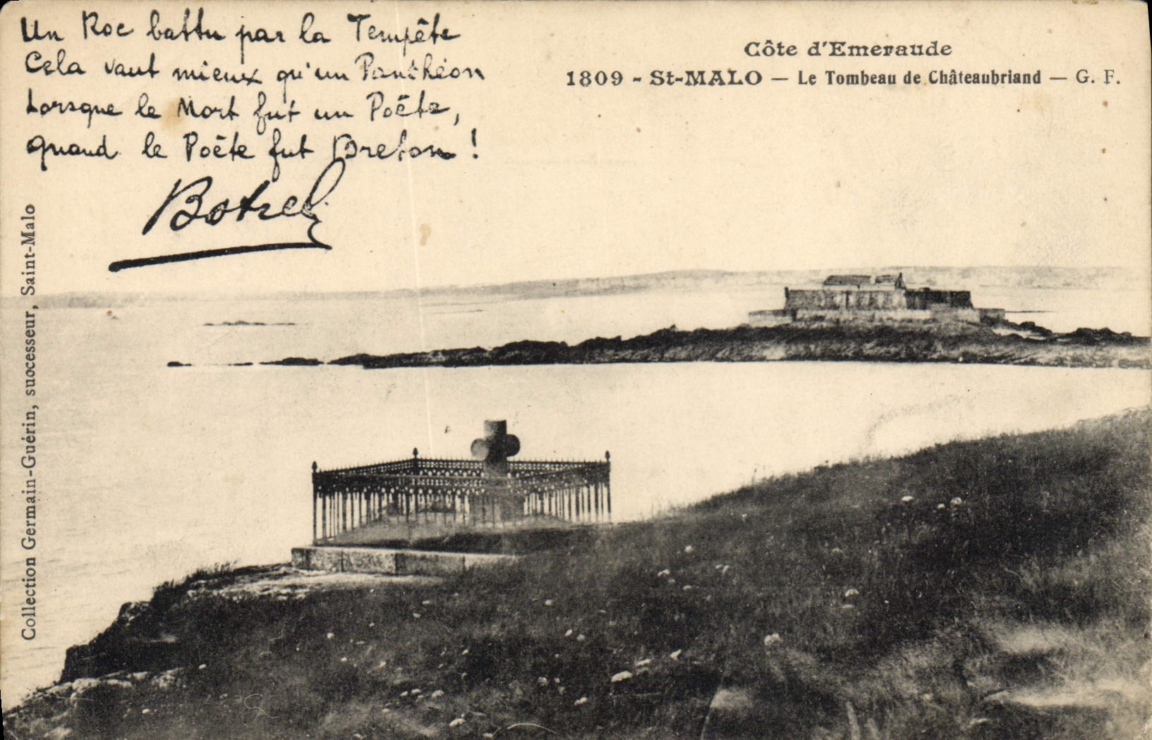 CPA Botrel St malo Le tombeau de Chateaubriand 