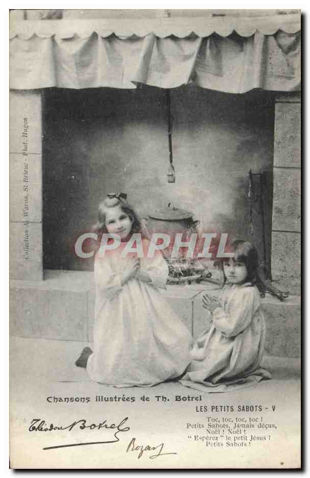 CPA Folklore Botrel Les chansons de Botrel illustrees Les petits sabots Enfants 