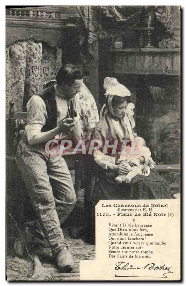CPA Folklore Botrel Les chansons de Botrel illustrees Fleur de ble noir 