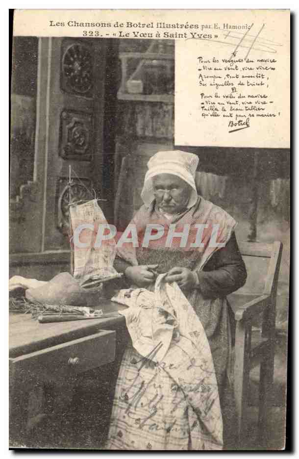 CPA Folklore Botrel Les chansons de Botrel illustrees Le voeu a St Yves 