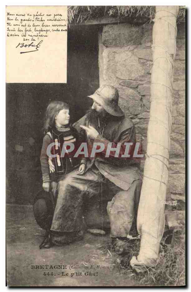 CPA Folklore Botrel Les chansons de Botrel illustrees Le p'tit gas Marin Pecheur 