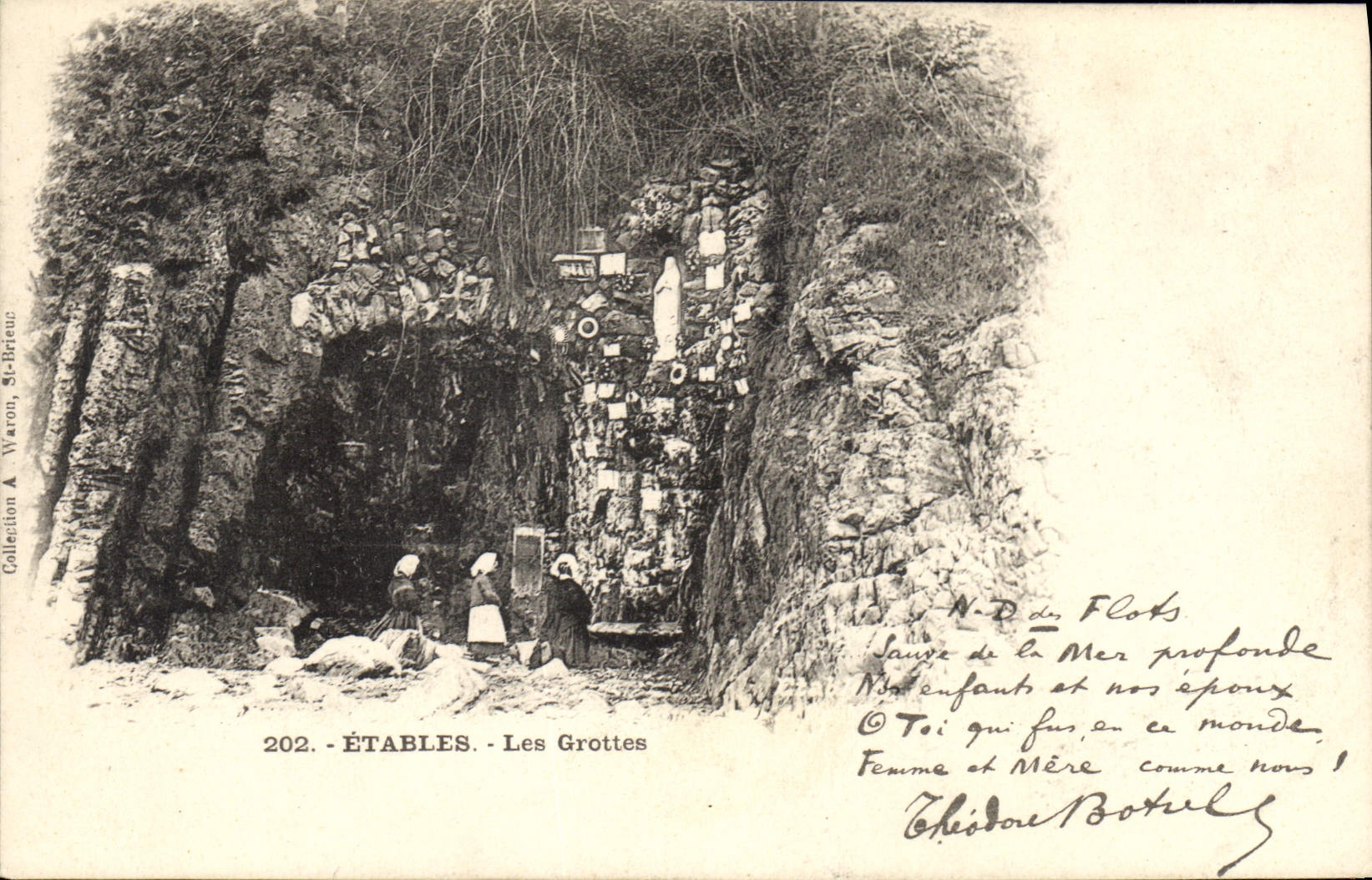 CPA Folklore Botrel Etables Les grottes 