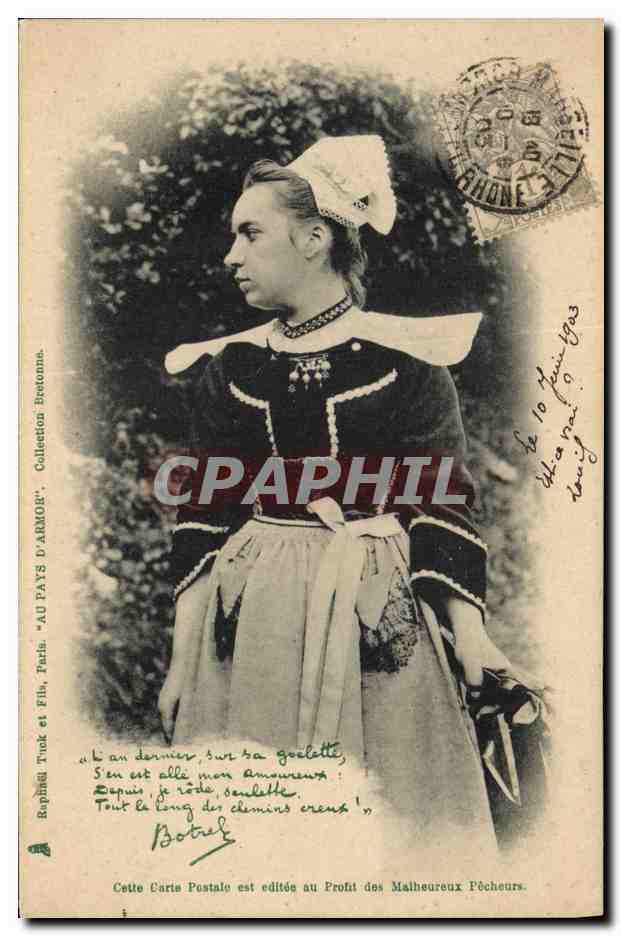 CPA Folklore Botrel Femme 