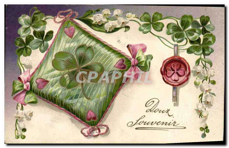 CPA Fantaisie Fleurs Trefle 