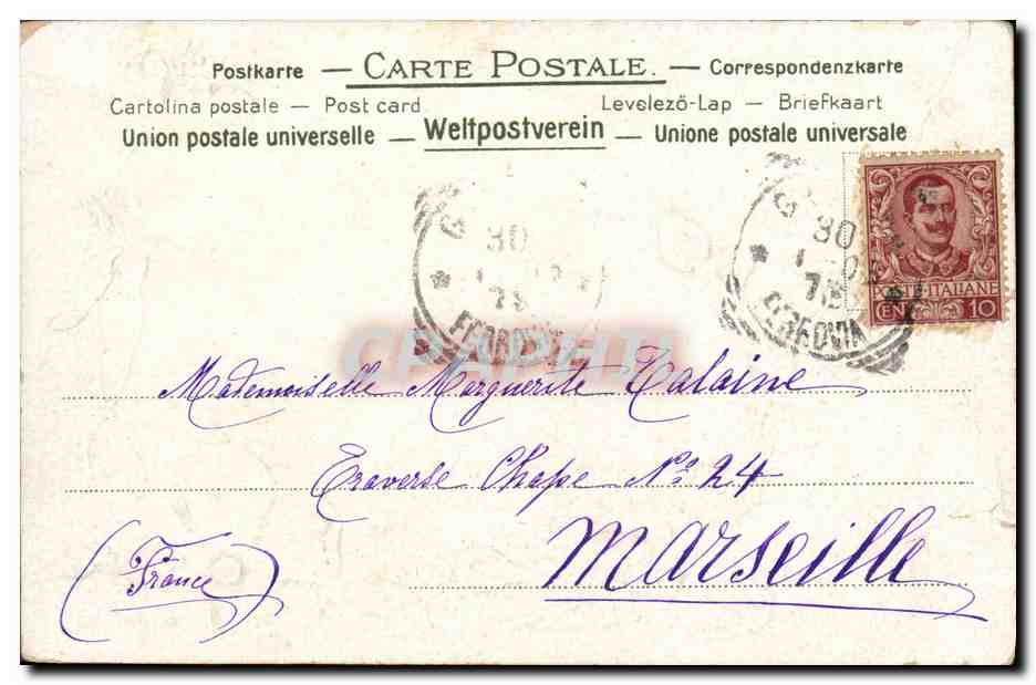 CPA Fantaisie Fleurs Femmes  — Rückseite