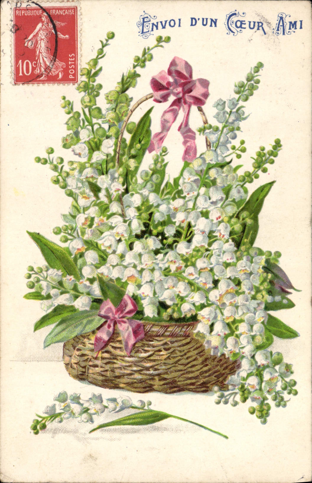 CPA Fantaisie Fleurs Muguet 