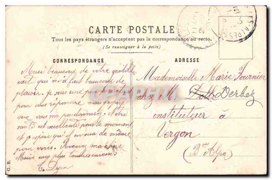 CPA Fantaisie Fleurs Muguet  — Verso