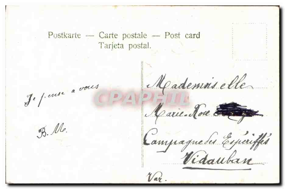CPA Fantaisie Fleurs  — Verso