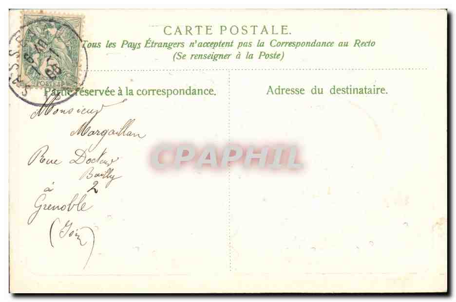 CPA Fantaisie Fleurs  — Rückseite