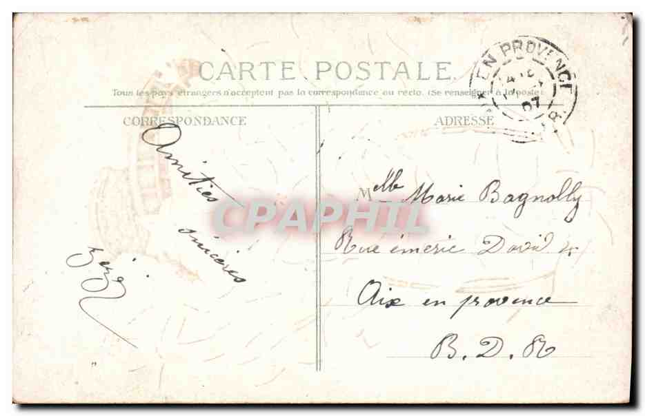 CPA Fantaisie Fleurs  — Verso