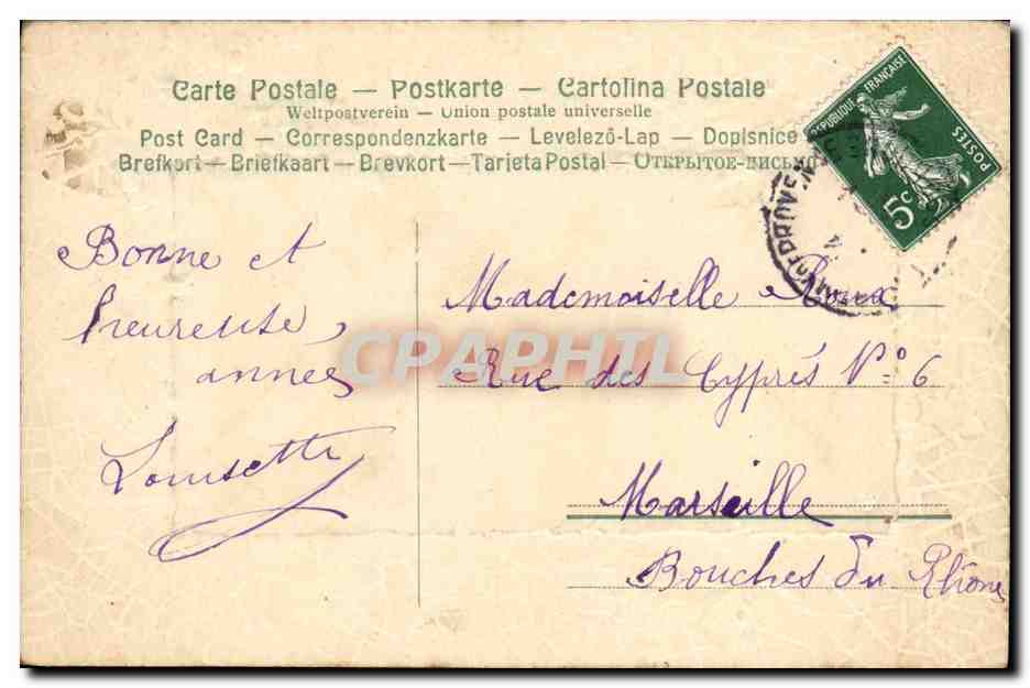 CPA Fantaisie Fleurs  — Rückseite